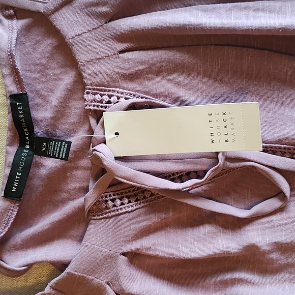 WOMEN: WHITE HOUSE BLACK MARKET LILAC PLUM BLOUSE - Picture 8 of 12